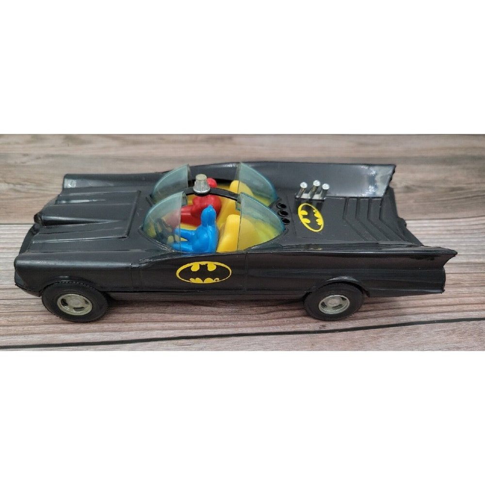 Vintage Simms TV Batmobile No. 529 with Batman & Robin In Very Good Condition